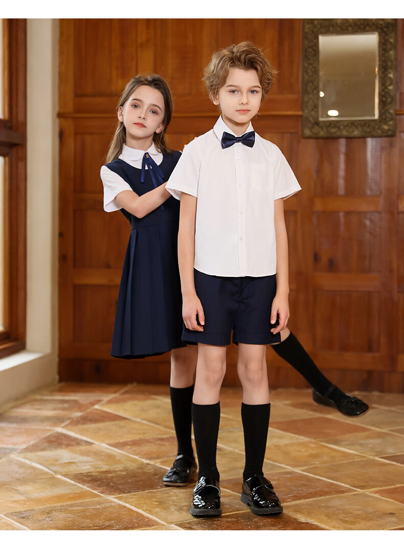 Yinuofang Girls' Dress Set Kindergarten Uniform School Uniform Children Elementary School Students June 1st Chorus Host Performance Costume 4
