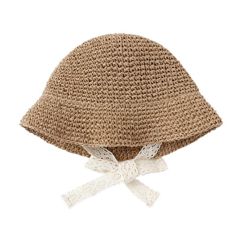 Babylove Baby Boys and Girls Straw Hat Summer Sunshade Hat Infant Toddler Sun Hat Kids Outdoor Fisherman Straw Hat