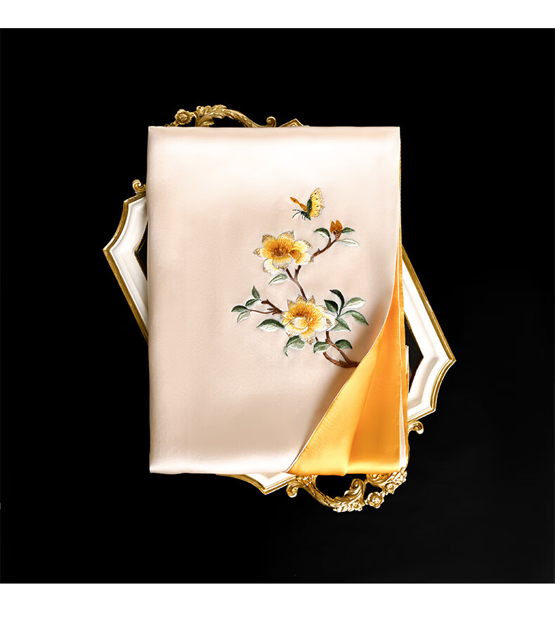 Hangsilk Road Mulberry Silk Scarf and Suzhou Embroidery Brooch Set Birthday Gift Box for Women Mother's Day High-End Gift 20