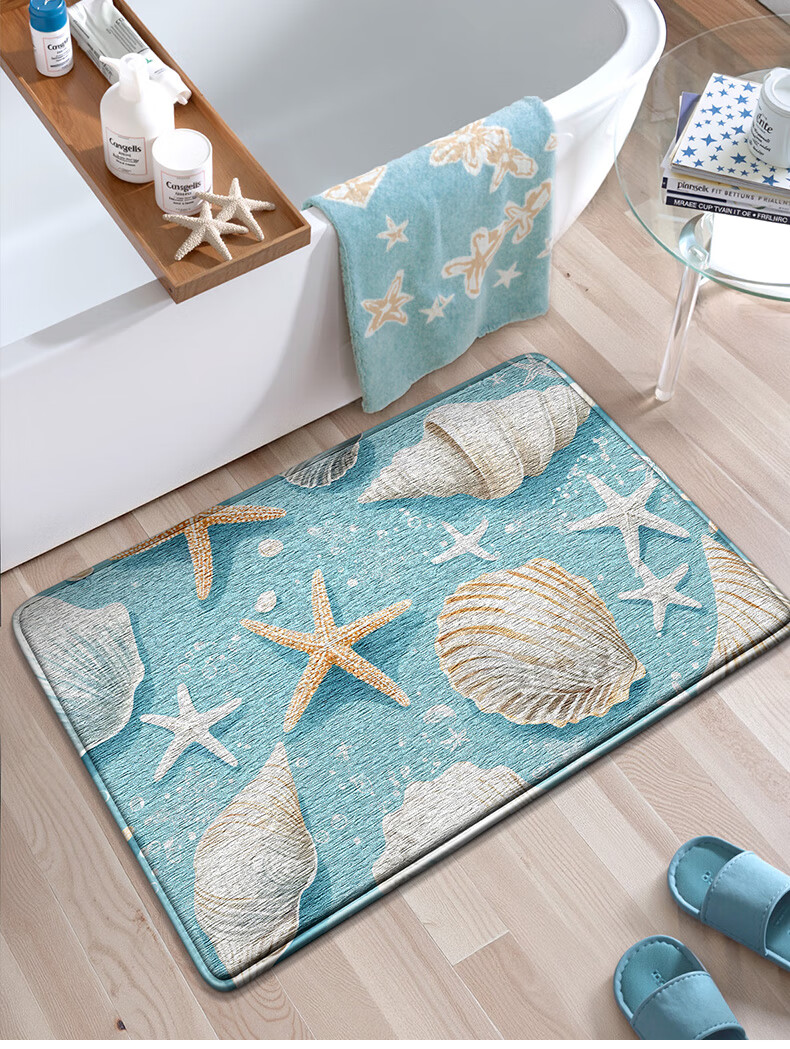 DeXi Bathroom Mat, Washroom Floor Mat, Toilet Foot Mat, Bathroom Entrance Absorbent Mat, 40x60cm 3