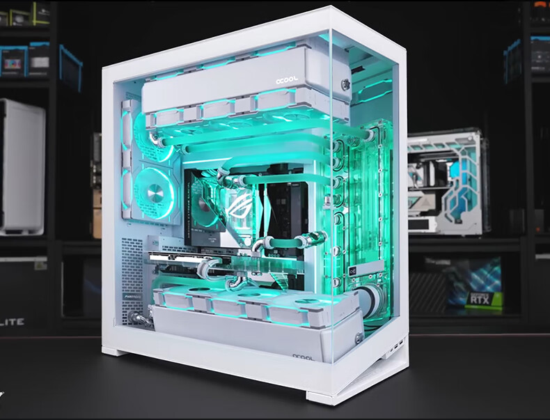 PHANTEKS NV9 White Frameless Full-View Seaview Computer Case (Dual 420/480 Water Cooling, EATX/SSI-CEB, ARGB Dual Channel Lighting Control, Type-C) 35