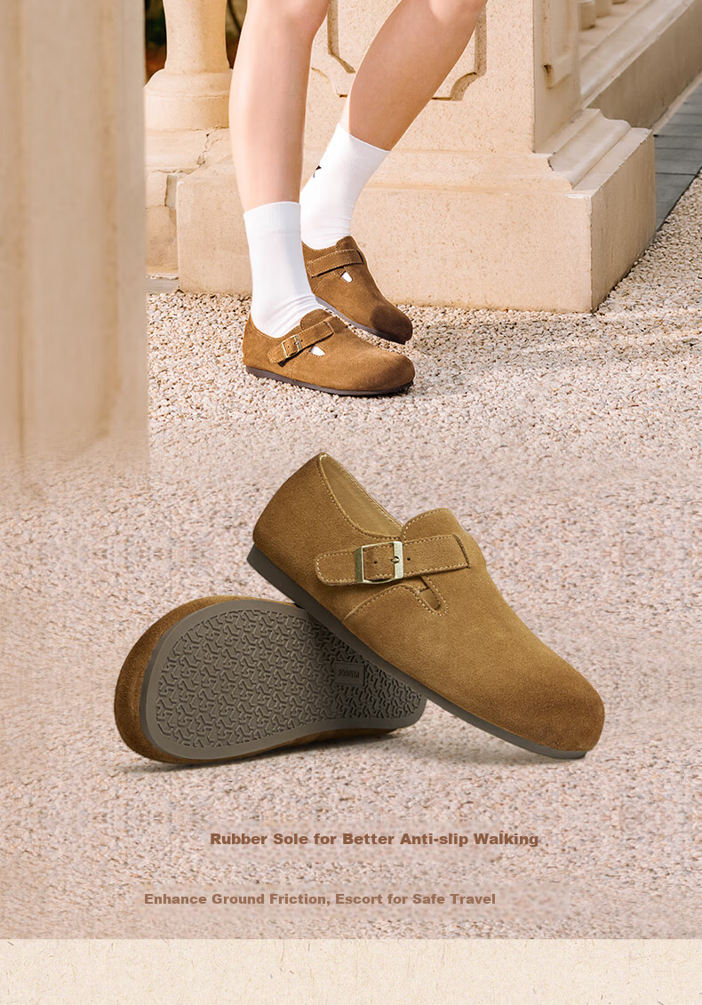 TEENMIX Women's Fleece-Lined Birkenstock Casual Shoes Trendy Versatile Fashion Sneakers 11