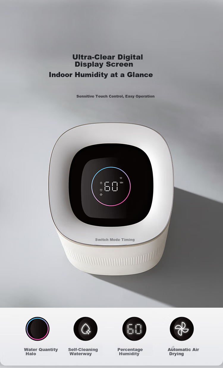 Bear Mist-Free Air Humidifier 960mL/h Large Capacity Humidifier for Home Living Room, Specialized for Mothers And Babies, Antibacterial, Rhinitis Relief, Air Conditioning Room, Cold Evaporation Moisturizing JSQ-J80K1 11