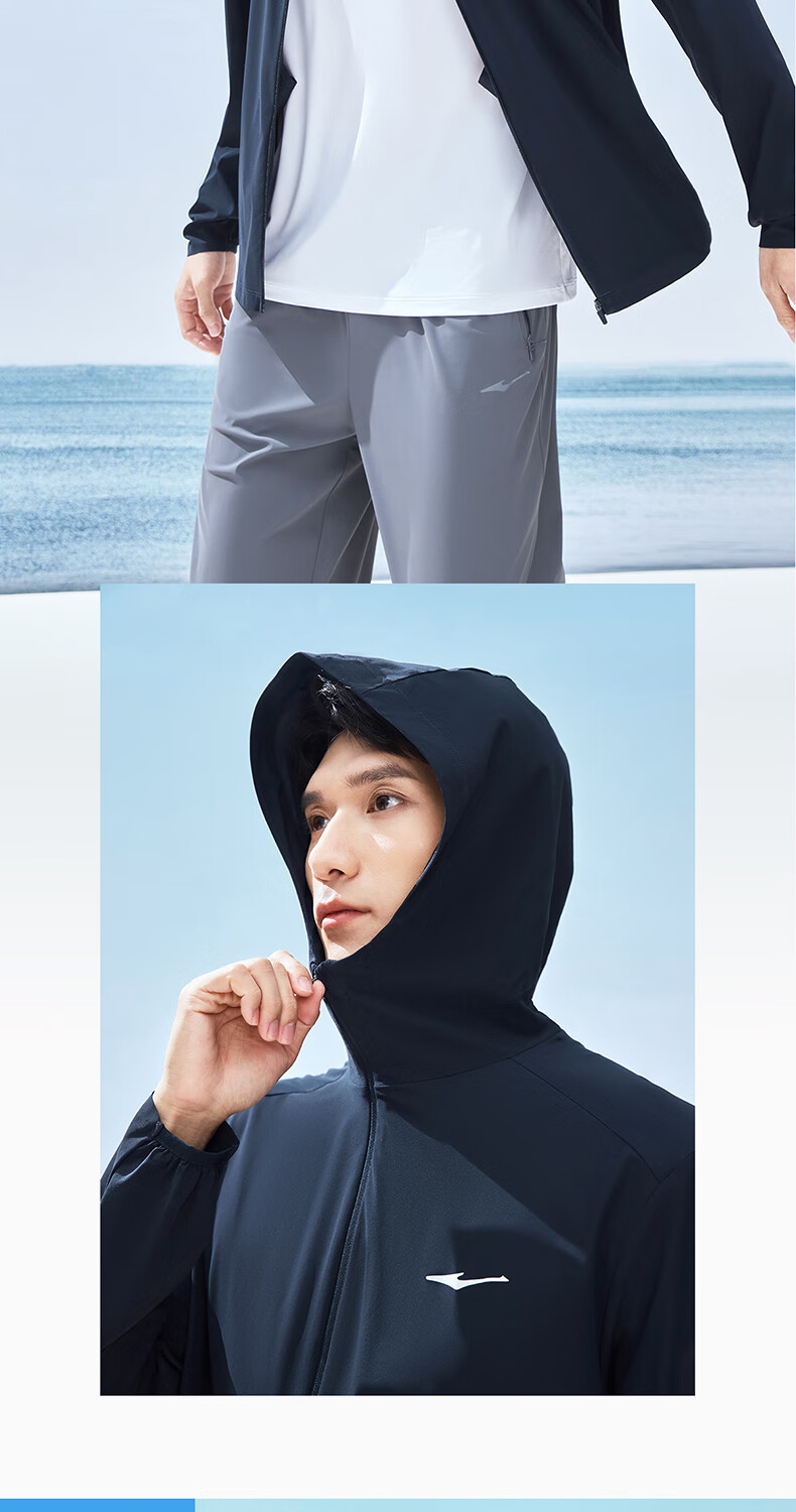 Erke Men's Summer Sun Protection Jacket Hooded Ice Cooling Moisture-Wicking Quick-Dry UPF100+ 14
