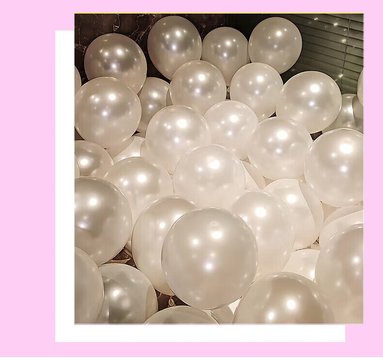 Domeyi Birthday Scene Party Decoration Balloons Adult Children Girls Happy Birthday Background Wall Silver White Pink 2