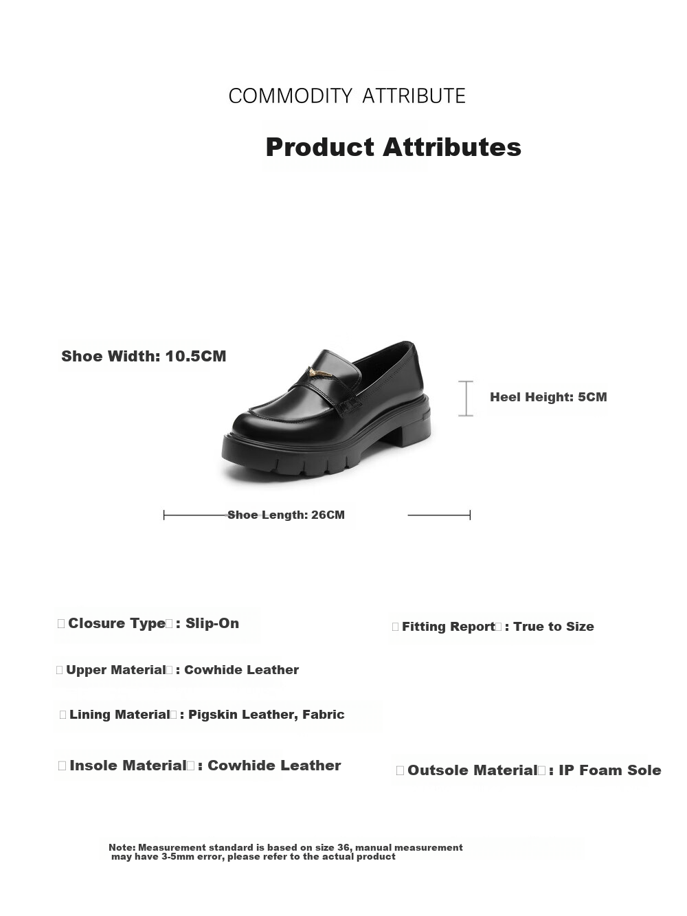 STACCATO Spring Small Gold Heron Jazz Loafers, JK Leather Shoes for Women, EGB03AA5, Cool Black, Size 35 4