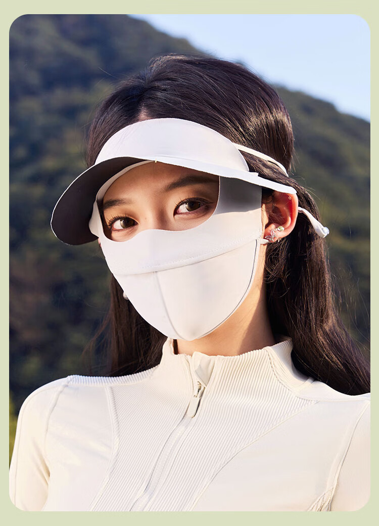 Nanjiren 2025 New Black Vinyl Sun Protection Hat for Women, Open-Top UV Shield Face Mask Sunshade Hat, Fashionable Summer Sun Hat for Women 15