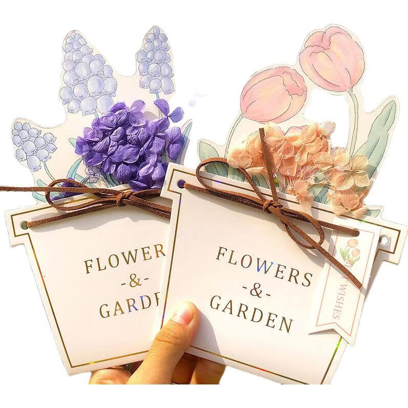 Shiluode Floral 3D Large Greeting Cards, 2 Pieces, Mid-Autumn Festival Gift Decorations, Blessing Message Cards with Envelopes