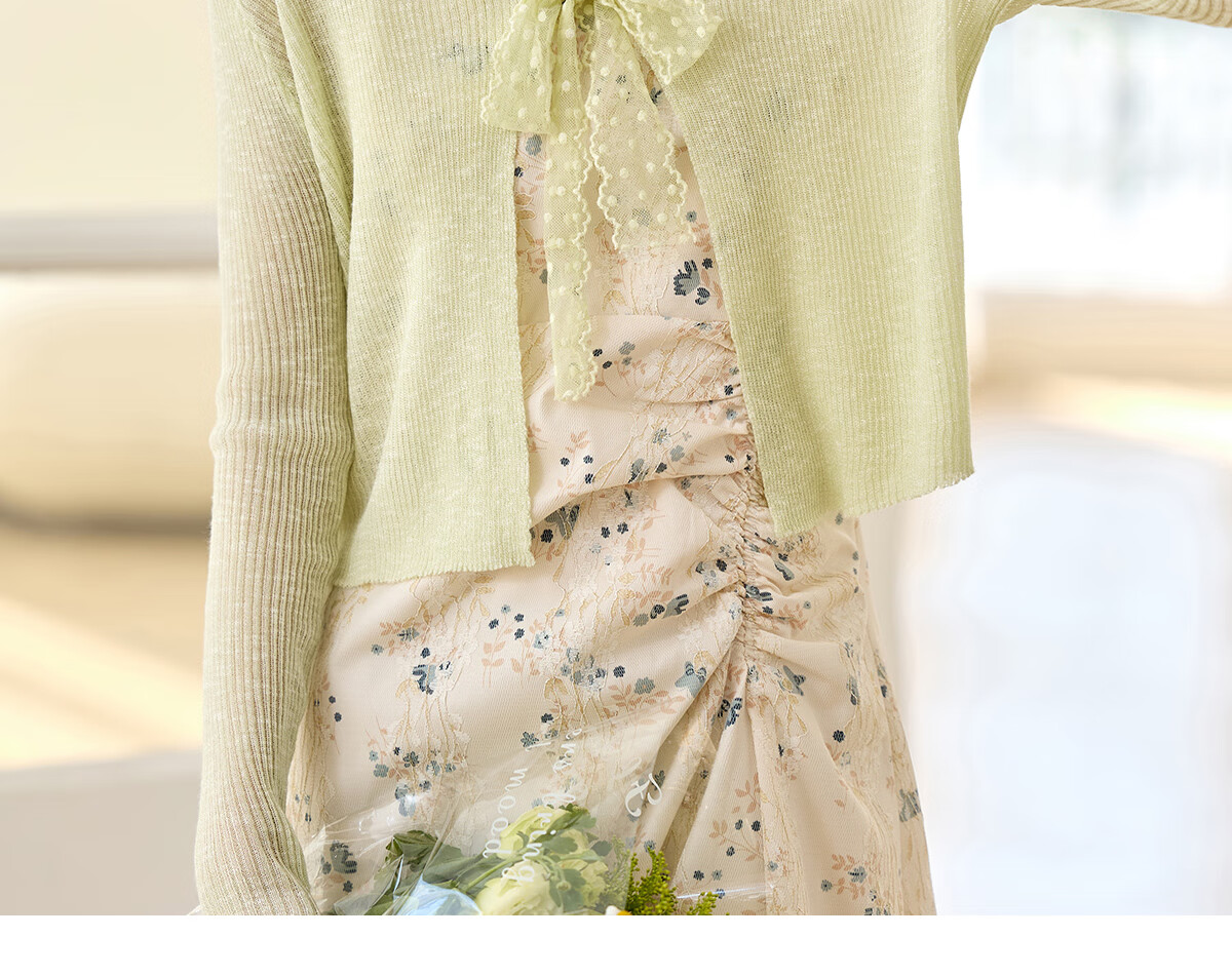 Pincai Women's Summer Ice Silk Lace Tie Cardigan Thin Shawl Air Conditioning Shirt P52Z070 49