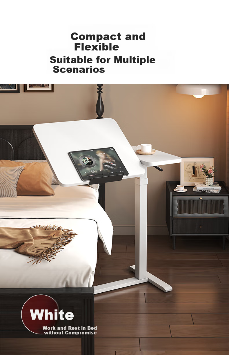 Gupujia Adjustable Height Computer Desk, Movable Bedside Table, Study Desk, Sofa Side Table, Simple Folding Small Table 13