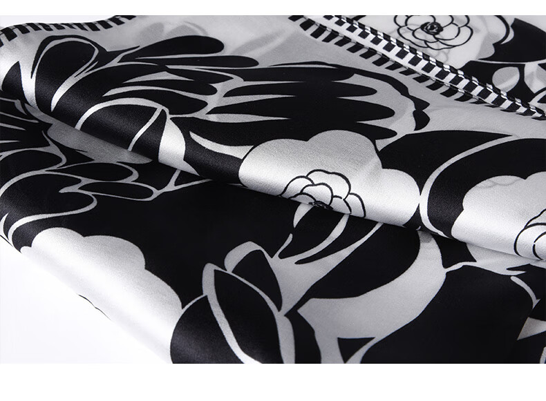Hangsifu Men's Silk Scarf, Mulberry Silk Scarf, Small Square Scarf, Business Necktie, Birthday Gift for Husband Or Father, Black Horse Patter 16