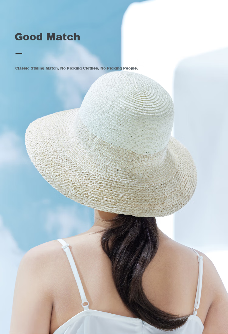 JIUMU Sun Hat for Women, Straw Hat, Beach Hat, Summer Outdoor Face-Covering Hat, CW050 4