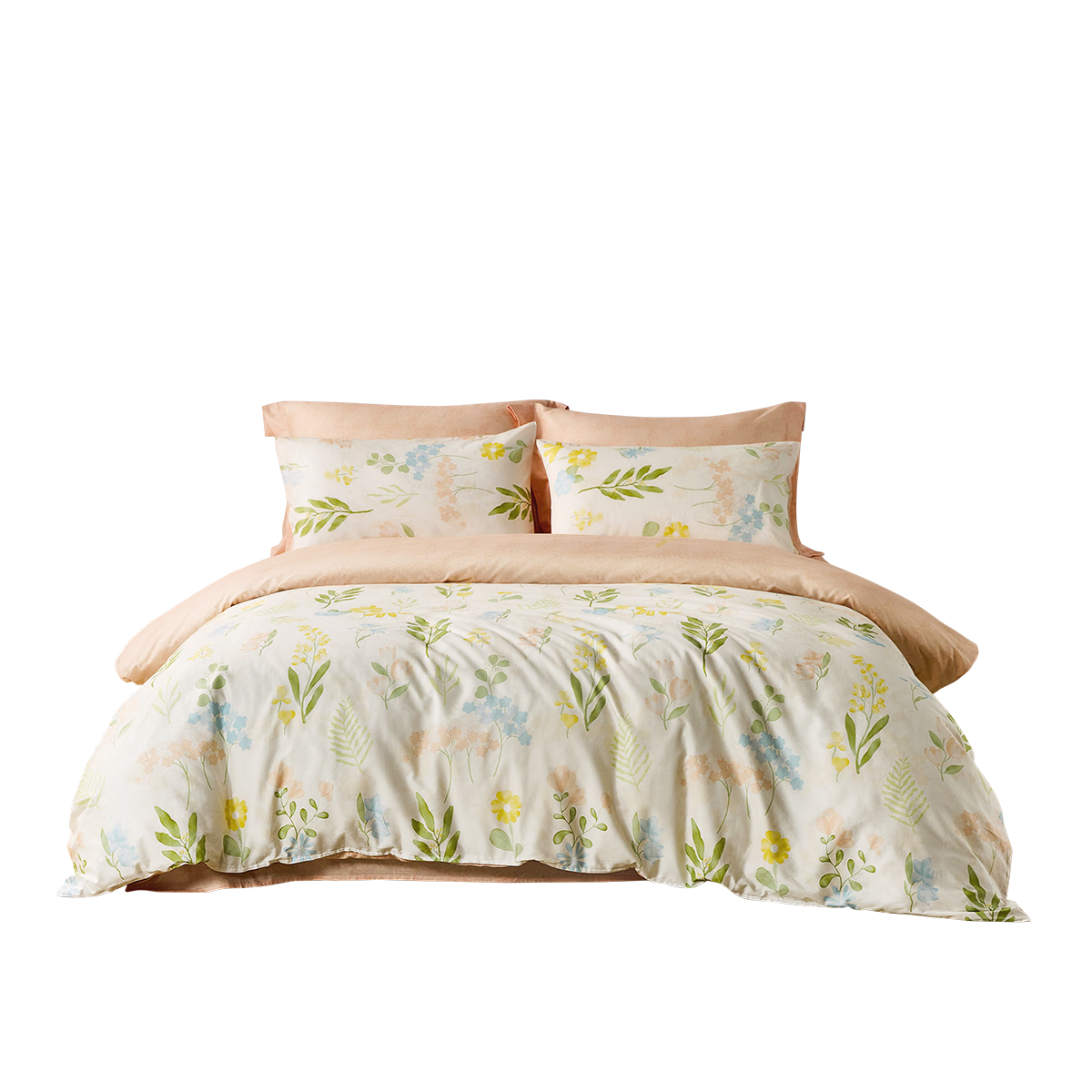 LOVO Luolai Jiafang Pure Cotton Four-Piece Bedding Set with Duvet Cover And Bed Sheet, Double Bed Linen, 220*240cm