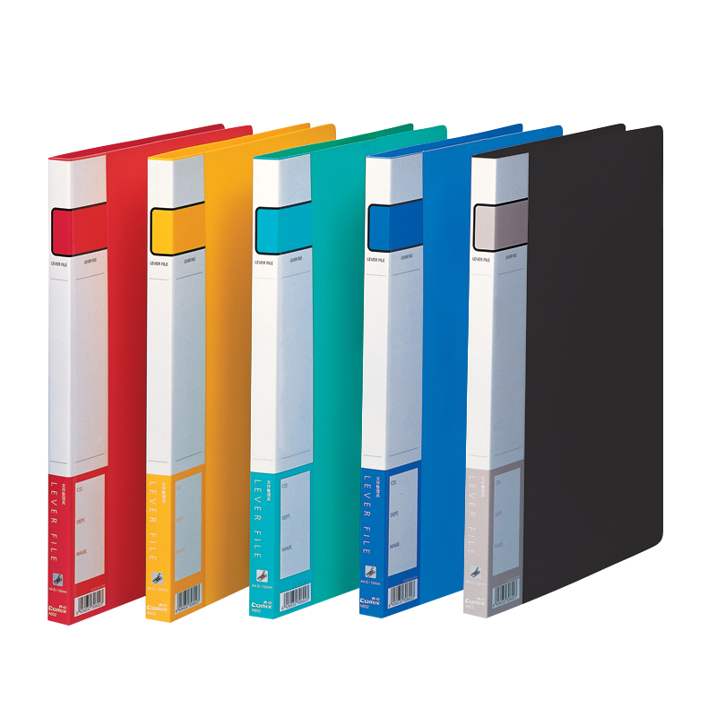 COMIX A4 File Folder, Lightweight Folder, Single Strong Clip, Office Supplies, Red A602