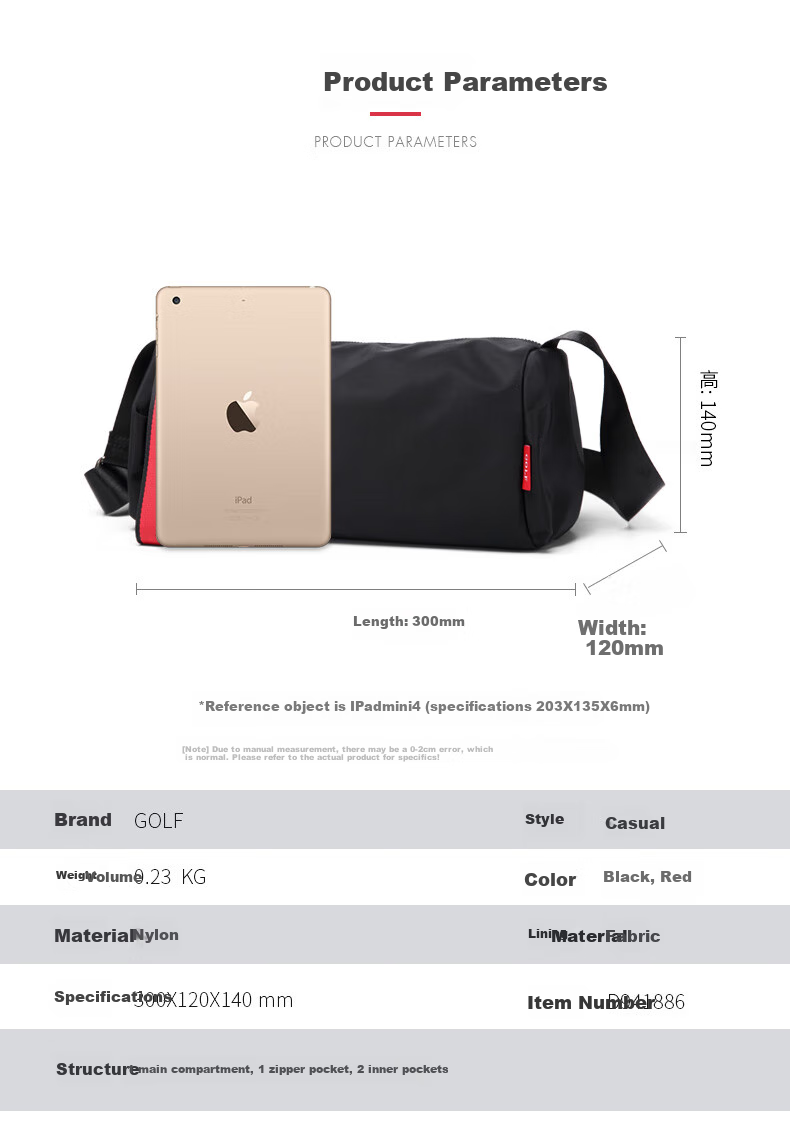 GOLF Shoulder Bag, Lightweight Casual Handbag for Women And Men, Crossbody Bag, Unisex Sports Bag, Birthday Gift 11