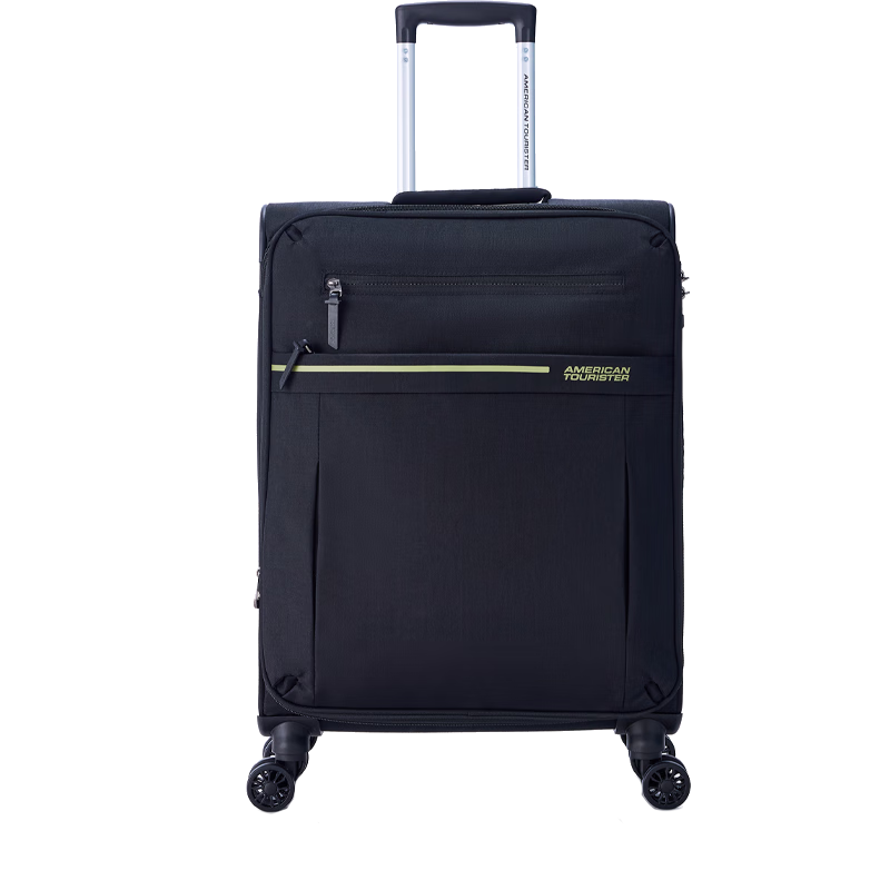 AMERICAN TOURISTER Luggage, 24-Inch Business Suitcase, Large Capacity Travel Case, Soft Shell, Black, UB6 Password Lock