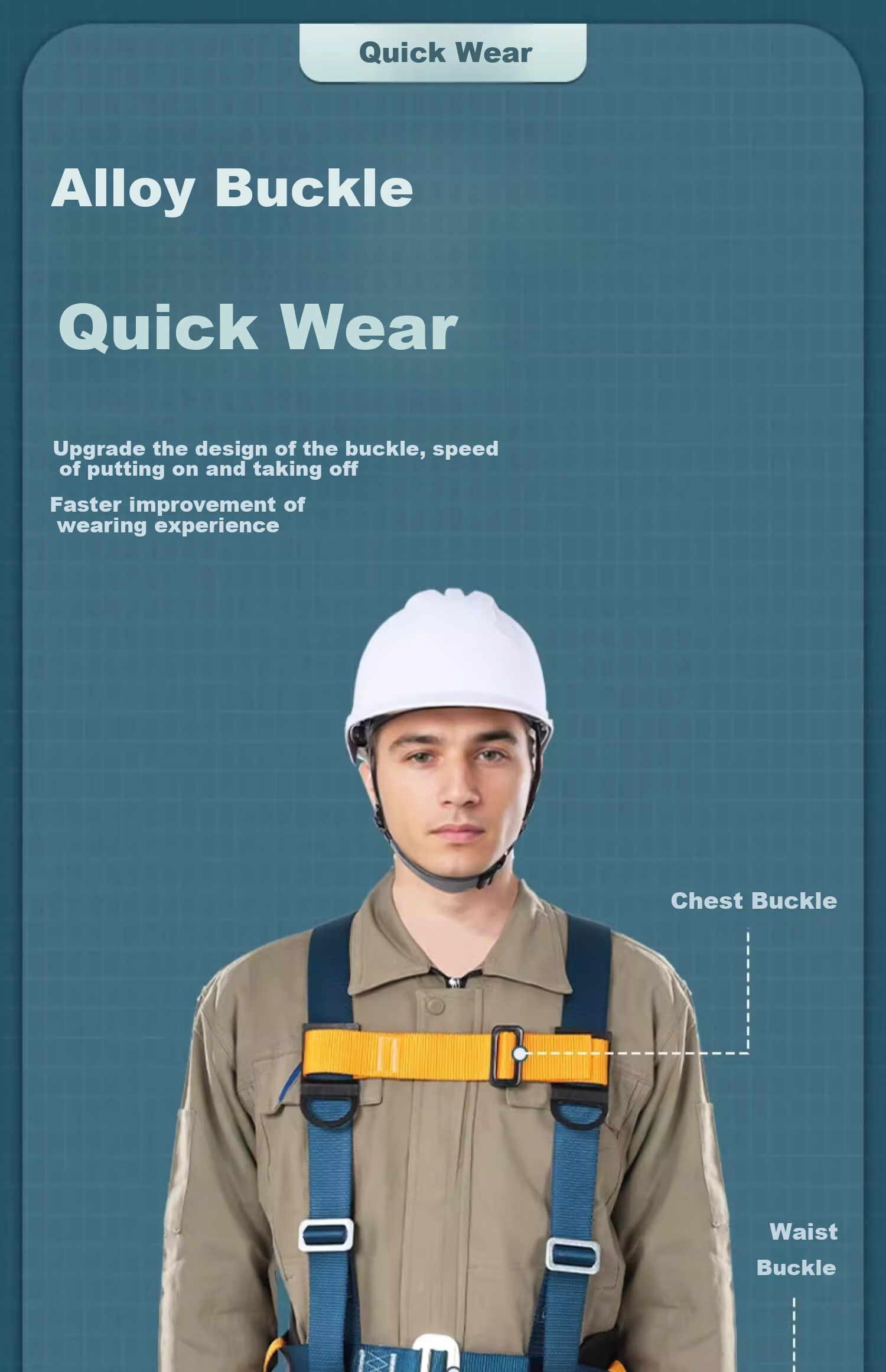 SHOUDUN Five-Point Safety Harness, Safety Belt for Electricians, Construction Wear-Resistant Outdoor Safety Rope, New National Standard Full Body Waist Protection with Double Large Hooks, 2 Meters, One Size Fits All 4