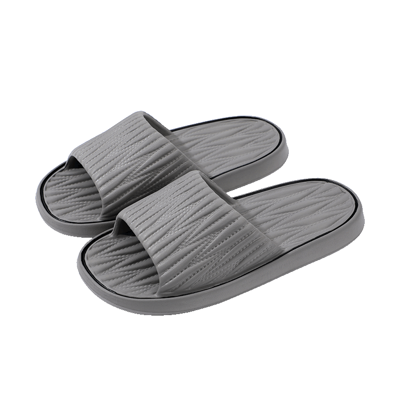 Grace Slippers, Comfortable Breathable Soft Sole EVA, Outdoor Couple Style, Home Thick-Soled Slippers for Summer, Gray, Size 40-41