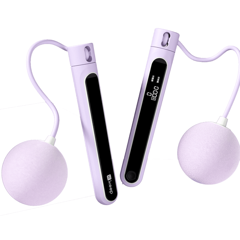 Keep Cordless Jump Rope for Weight Loss, Professional Fitness Fat Burning Counting Weighted Jump Rope for Women - Lavender Purple