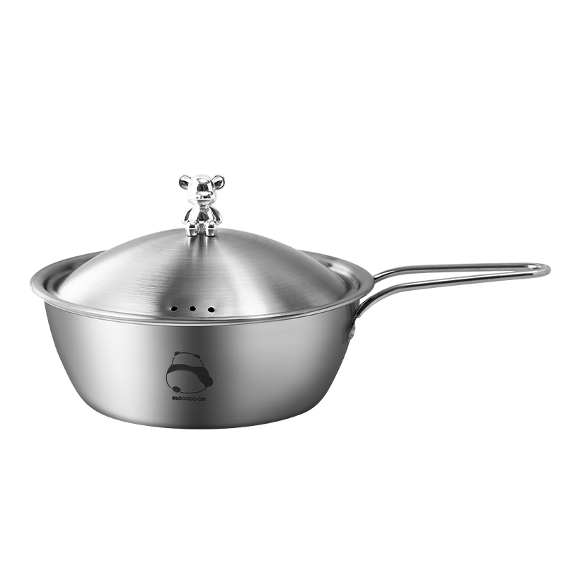MAXCOOK 304 Stainless Steel Bowl with Lid and Handle Soup Bowl Noodle Bowl Korean Style Rice Wine Bowl Large Bowl for Bibimbap MCWA8296