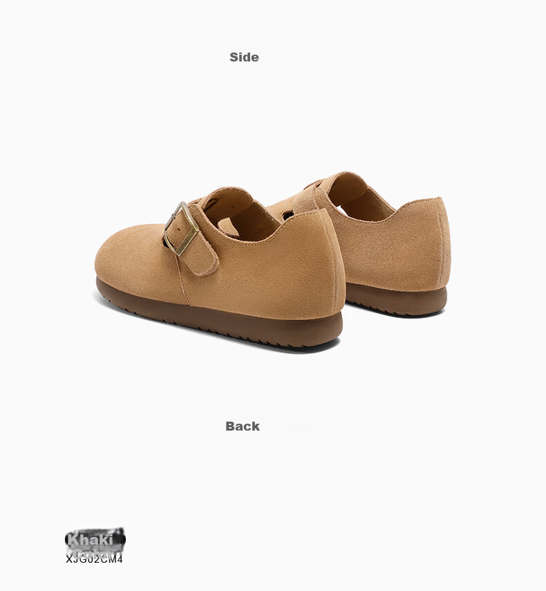 SENDA Women's Autumn Thick-Soled Heightening Shoes, Same Style As in Shopping Malls, Versatile Casual Shoes, Khaki Color, Size 39 8