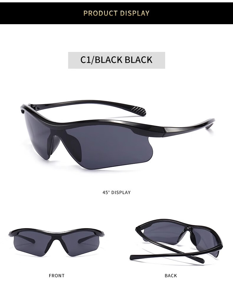 GOGOSOON Night Riding Outdoor Sports Cycling Sunglasses Mountaineering Y2K Protective Windproof Headband Sunglasses Running Marathon 13
