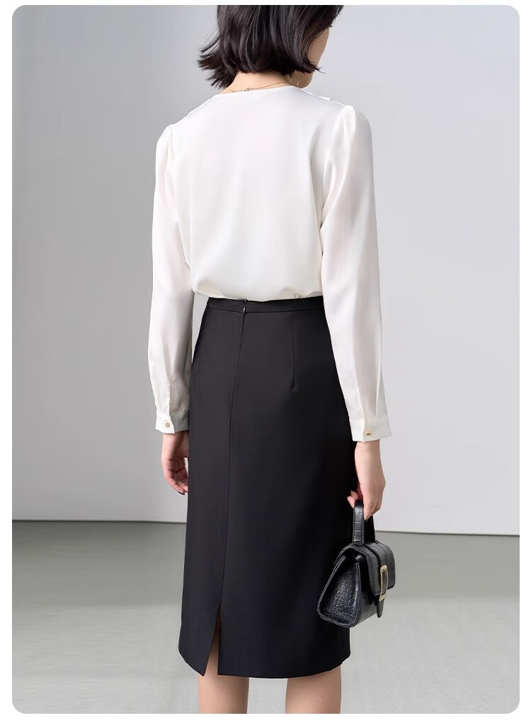 Bodexiaojie Black Interview Skirt, Women's Short Skirt, Professional Pencil Skirt, Formal Bodycon Skirt, Suit Skirt 13