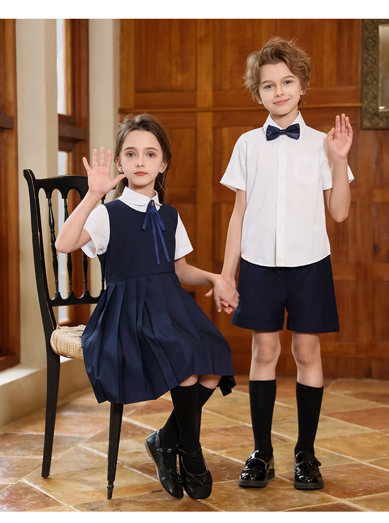 Yinuofang Girls' Dress Set Kindergarten Uniform School Uniform Children Elementary School Students June 1st Chorus Host Performance Costume 6