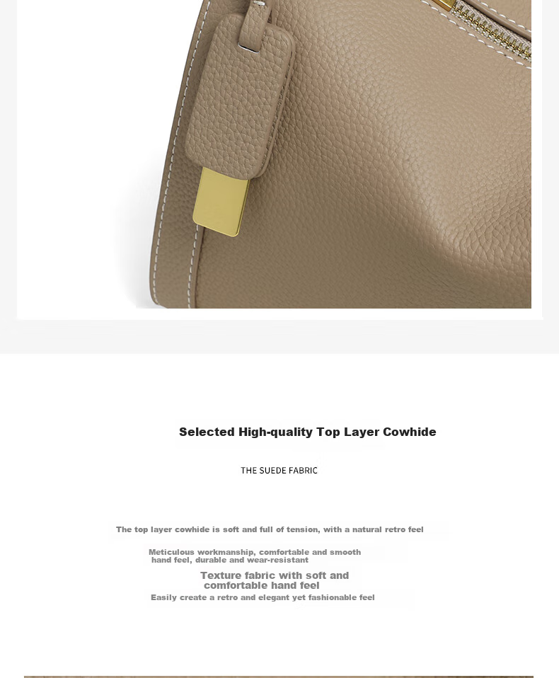 Aiqinghai Leather Handbag, Women's Crossbody Bag, Shoulder Bag, Underarm Bag, Brand Birthday Mother's Day Gift, Practical Present for Mom 5