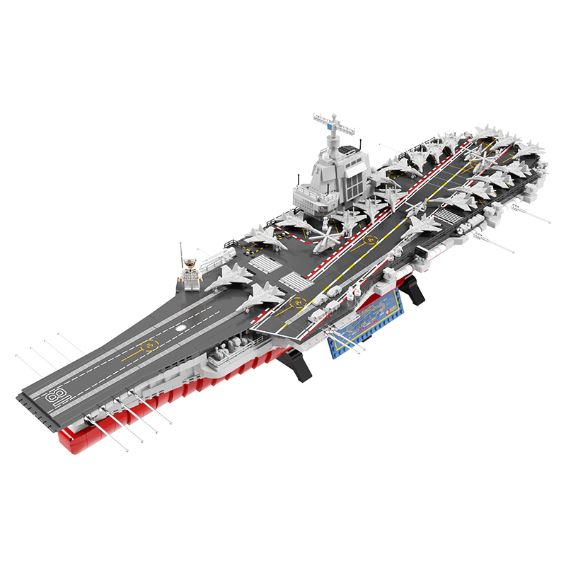 Senbaojimu Officially Licensed Fujian Aircraft Carrier Military Assembly Model Toy for Boys' Birthday Children's Gift