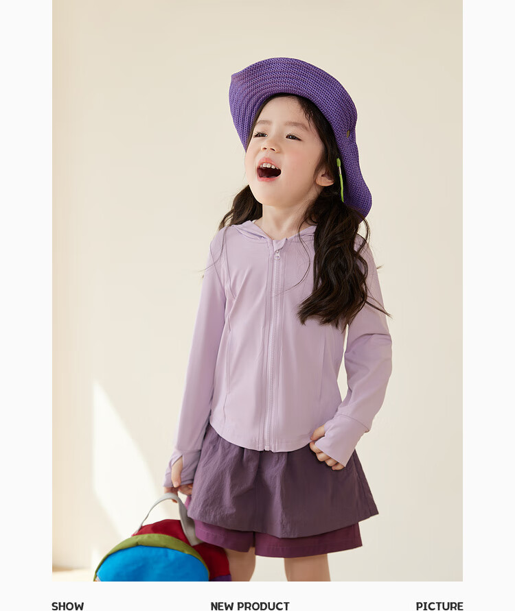 LUSON Children's Clothing, Baby Sun Protection Clothing for Girls, New Summer Style UV-Resistant Children's Ice Silk Jacket 8