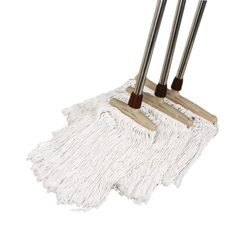 Home Maid Cotton Yarn Mop, Widened to 40cm for Easy Cleaning, Super Absorbent with Stainless Steel Handle And Dust Pushing Functio
