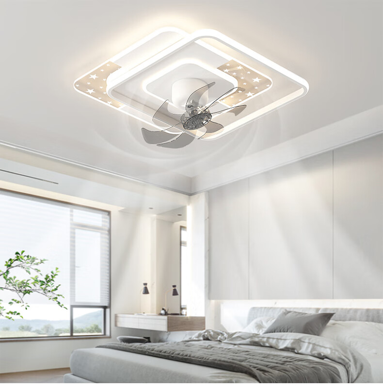 Zhangcheng LED Ceiling Fan Light, Integrated Bedroom And Dining Room Eye-Protecting Zhongshan Lighting Fixture with Installation Included 20