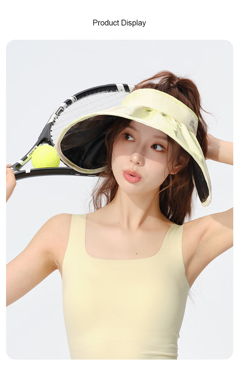 CACUSS Large Brim Shell Open-Top Hat for Women Summer Outdoor Face-Slimming Sun Hat Vacation Style Beige 7