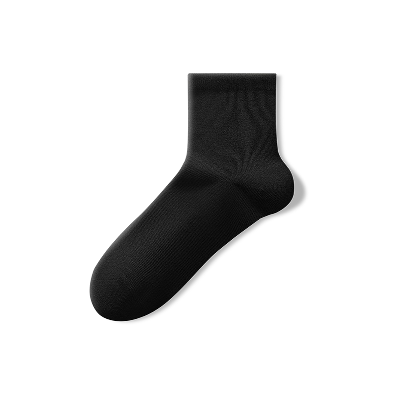 HLA Disposable Cotton Mid-Calf Socks for Men and Women 7A Antibacterial Travel Daily Use No-Wash Sports Casual Mid-Length Socks 7 Pairs Pack