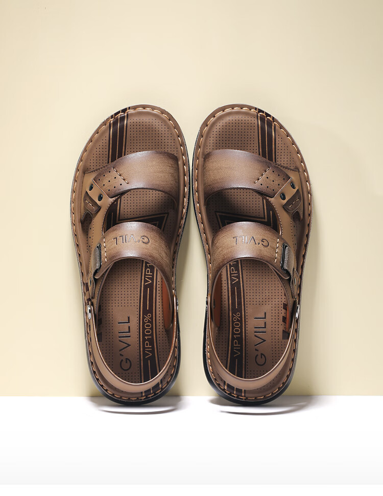 Guizhibu Summer New Versatile Thick-Soled Non-Slip Beach Shoes, Sandals for Outdoor Wear, Breathable Casual Shoes, G307, Gray, Size 40 5