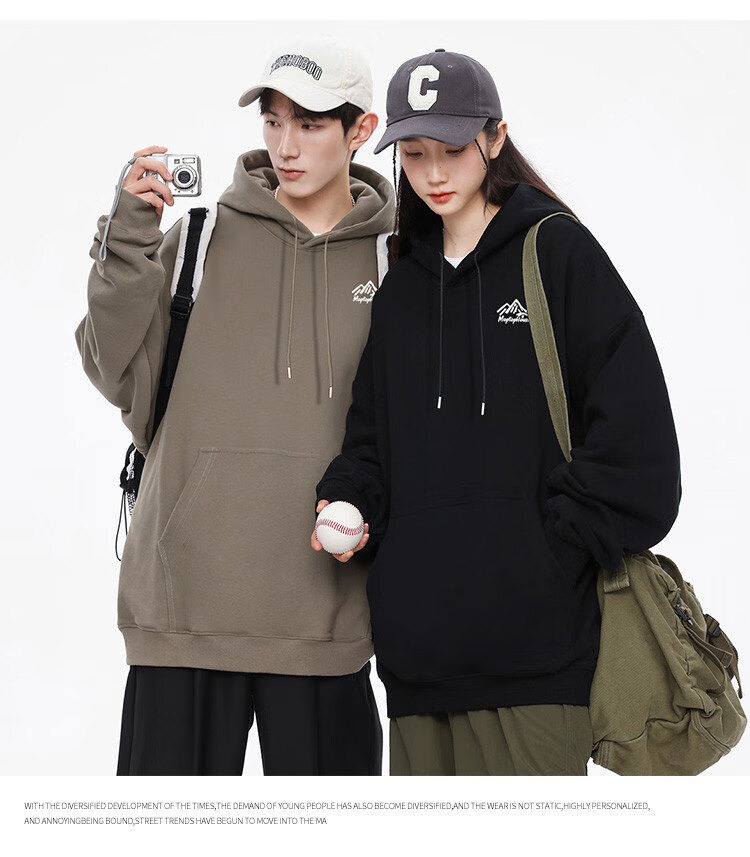 MMOPTOP Trendy Printed Sweatshirt for Men, Spring And Autumn American Style Loose Comfortable Casual Top MMWY01 Black M 14