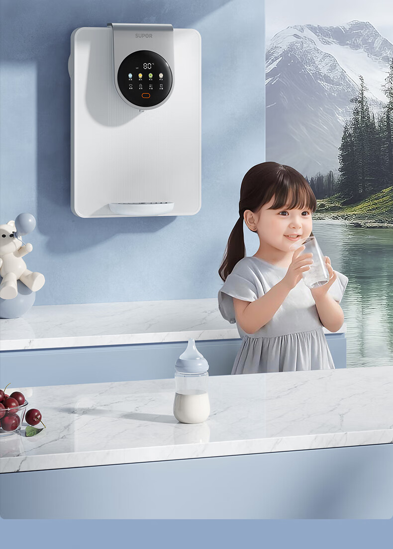 SUPOR Bottled Water Dispenser, Home Wall-Mounted Instant Hot Water Machine, Sideboard Direct Drinking Machine, Ultra-Thin Rapid Heating, Can Connect to Bottled Water, Touch Control Operation, Multiple Temperature And Water Level Settings, UG02A 9