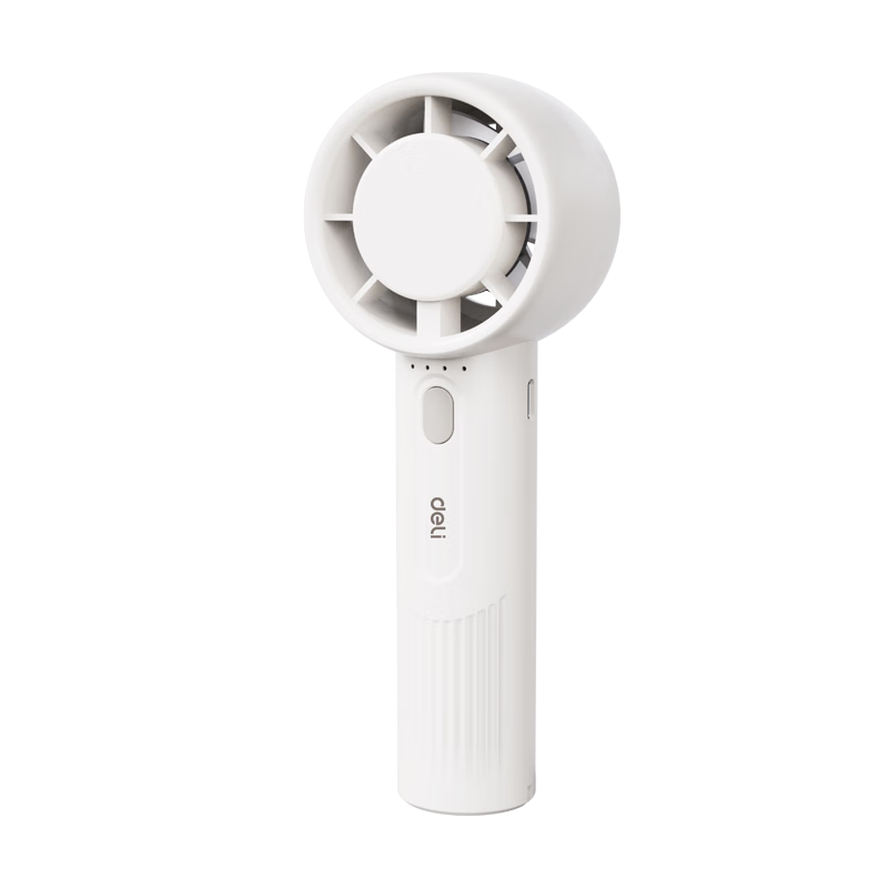 Deli Mini Portable Handheld Fan Four-Speed USB Fan for Students Dormitory Office White LK103