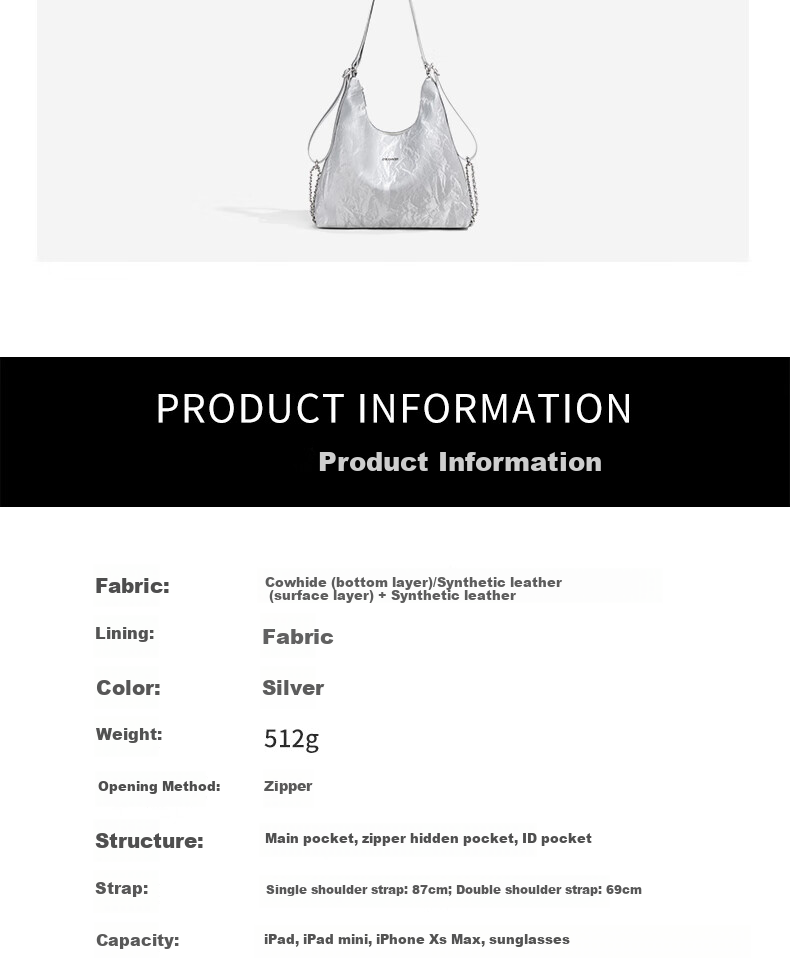 C.BANNER Leather Handbag, Women's Crossbody Shoulder Underarm Bag, Large Capacity Backpack, Brand Birthday Gift for Girlfriend on May 20 6