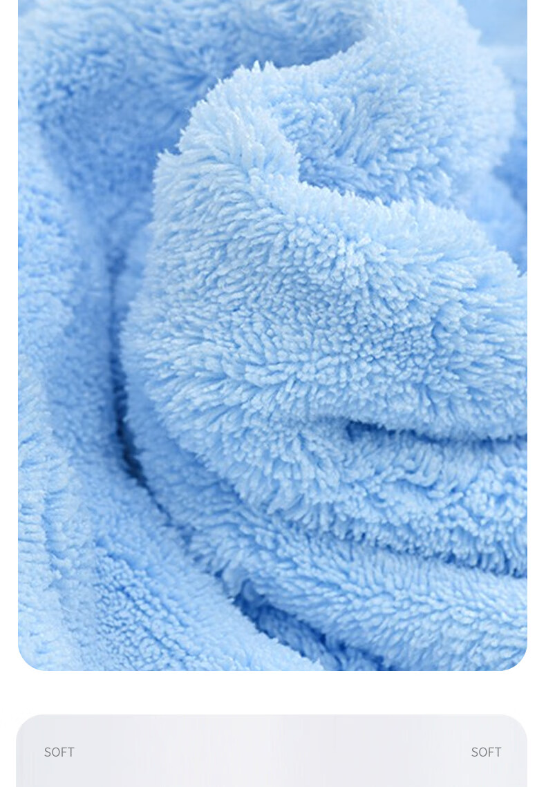 Grace 7A Antibacterial Bubble Coral Fleece Bath Towel, More Absorbent and Softer than Pure Cotton, Large Wrap Towel, Blue Sports 3