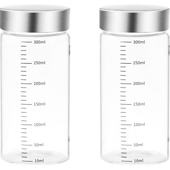 Baijie Chinese Herbal Medicine Bottles, Heat-Resistant Glass Sealed Containers, Bird's Nest Cups, Dispensing Bottles, Chinese Herbal Medicine Liquid Sealed Storage Empty Bottles