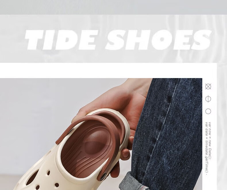 Huameijianbu Men's Outdoor Quiet Thick-Soled Non-Slip Beach Sandals with Perforated Design, HM2426 White And Black, Size 40-41 15
