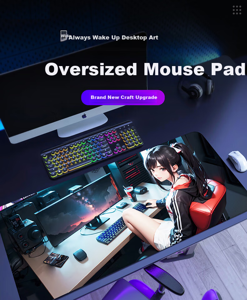 Juyingfeng Mouse Pad Medium And Small Sizes for Office, Home, Bed, Mobile Computer Desk, Non-Slip Washable Writing And Gaming Mouse Pad 60*30cm Zhiqianli 1