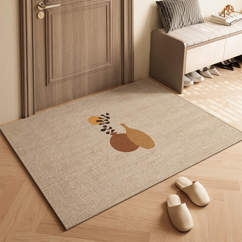 Ruien Simple And Elegant Entrance Mat, Non-Slip Doormat for Indoor And Outdoor Use, Foot-Wiping Mat for Entryway