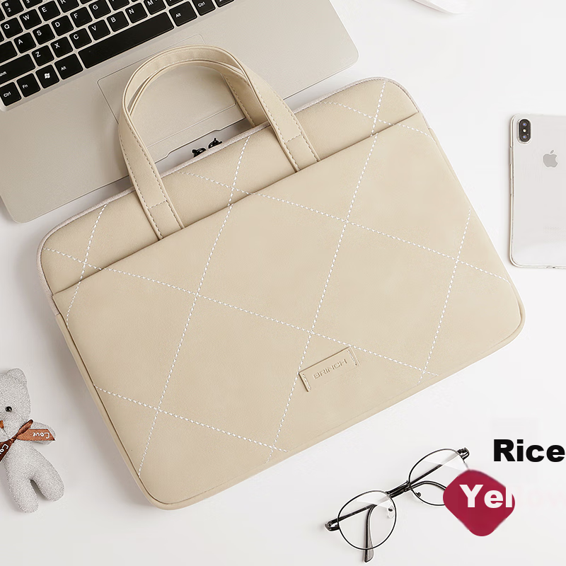 BRINCH Laptop Bag for Women, 15.6-Inch Business Commute Simple Style Suitable for Apple Huawei Laptops