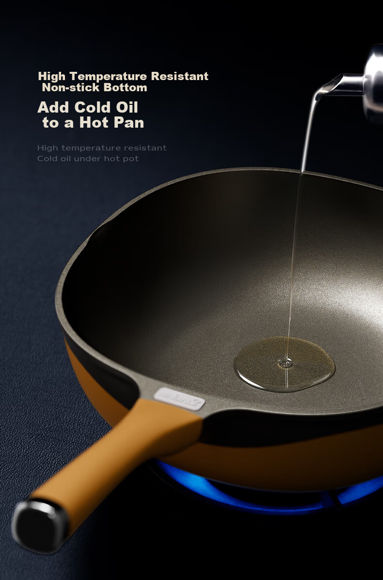 Maibale [Douyin Trend] Titanium-Infused Non-Stick Wok, Versatile Frying Pan for Home Cooking, Durable 32cm 17