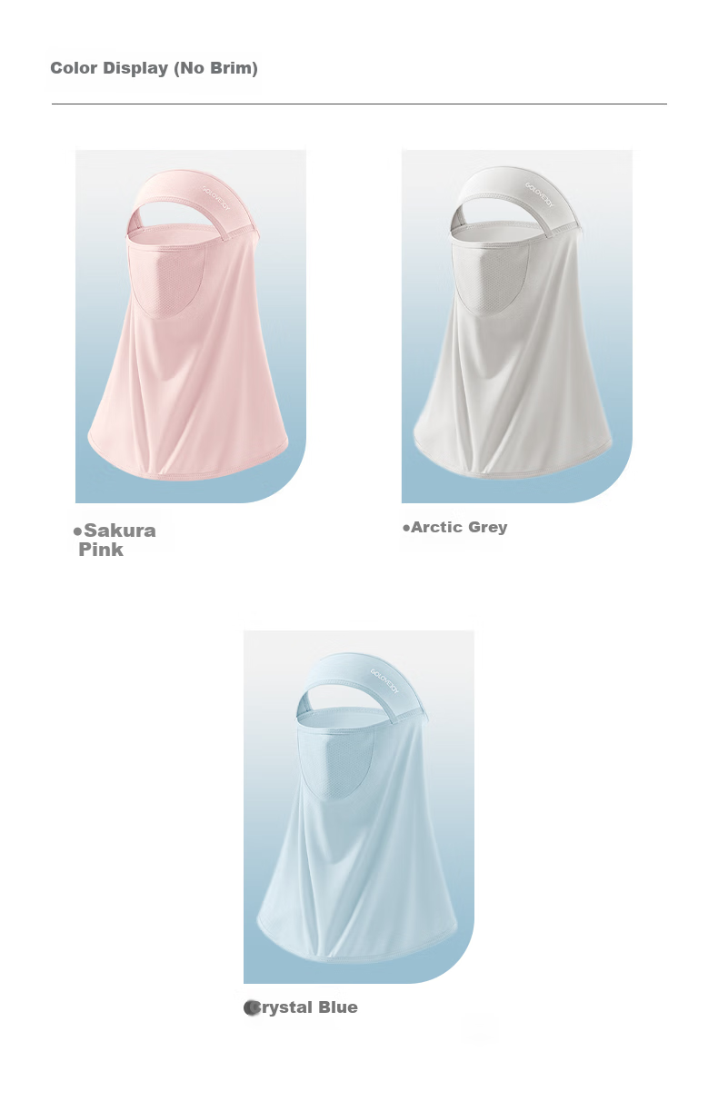 GLO-STORY Sun Protection Face Mask for Women, Full-Face Mask, Outdoor Golf Sports Sunshade, Cycling Face Covering, Headscarf Face Veil 16