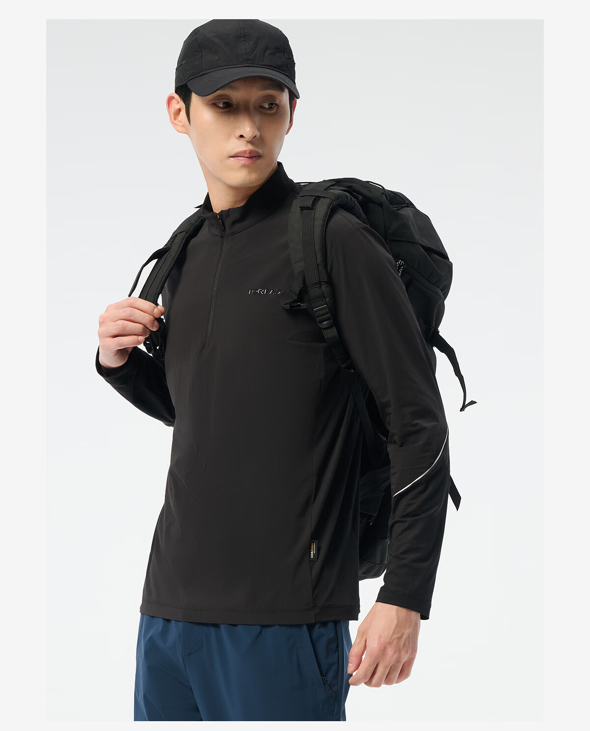 TOREAD Long-Sleeve T-Shirt for Men, Spring And Summer Quick-Dry Breathable Top, Outdoor Casual Stand-Up Collar Sports Tee TAJJCN81838 8