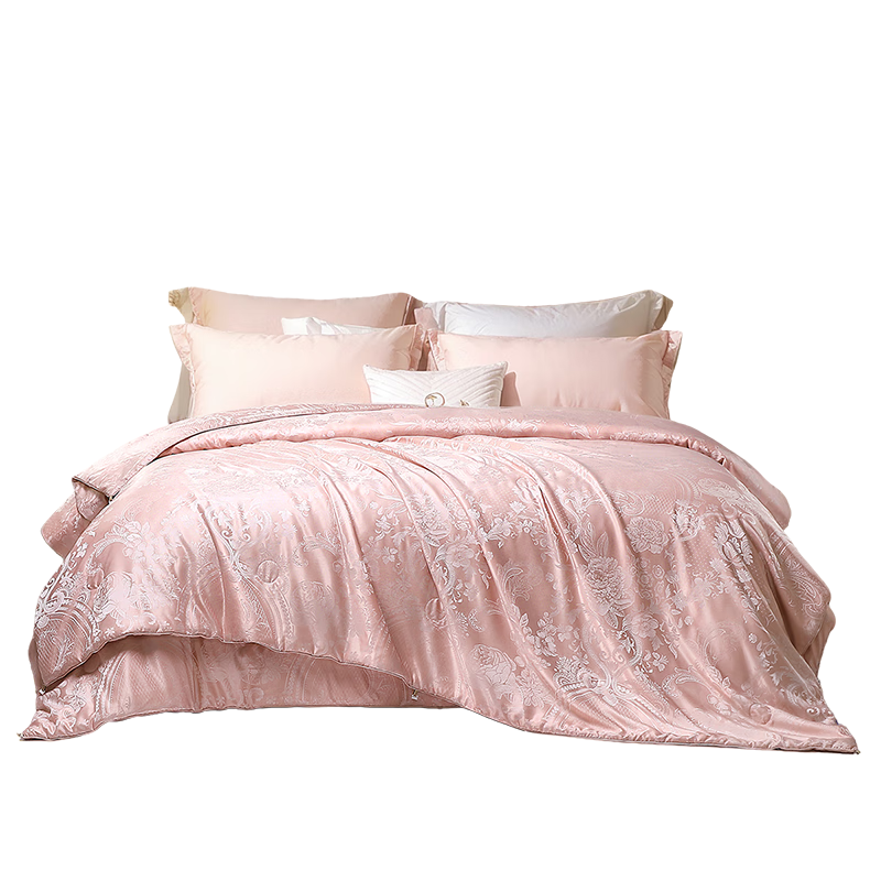 FUANNA Home Textiles, 100% Mulberry Silk Comforter, Wedding Joy Quilt, Double-Size Two-In Mother-Child Quilt, 7.8 Jin (3.9 Kg), 203*229cm